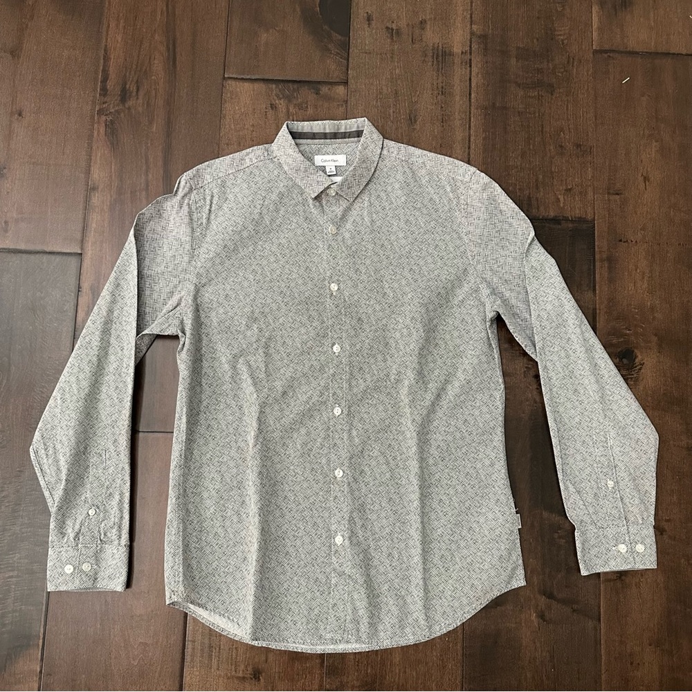Calvin Klein Patterned Dress Shirt